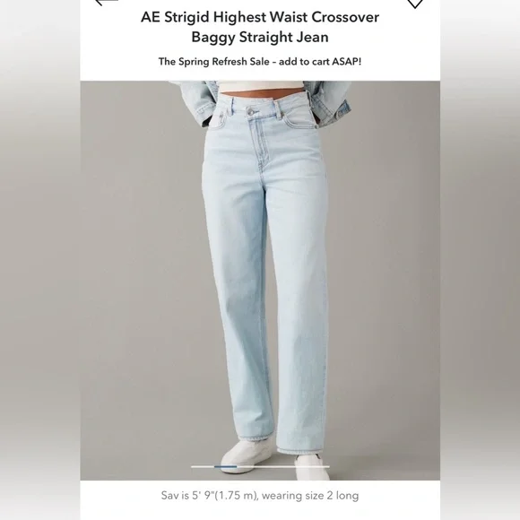 AE Strigid Highest Waist Crossover
Baggy Straight Jean - Picture 1 of 4